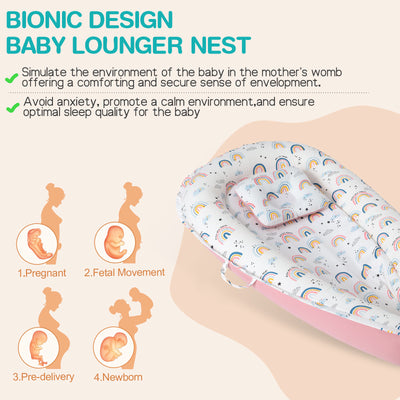 Baby's Crib pure Cotton Sleeve , High-grade Memory Foam, Inner Core, Detachable, Easy To Clean, Easy To Carry